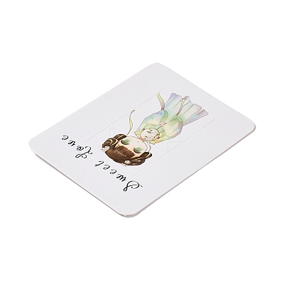 Rectangle Paper Hair Clip Display Cards CDIS-C004-03D-1
