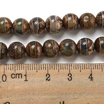 Tibetan Style dZi Beads Strands G-P526-D02-01-1