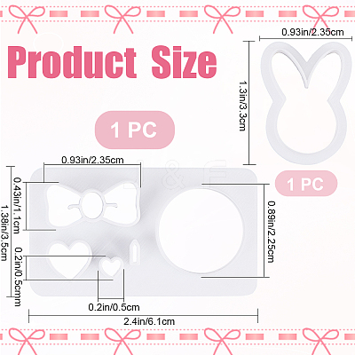 2Pcs 2 Style Plastic Clay Cutters DIY-GF0009-29-1
