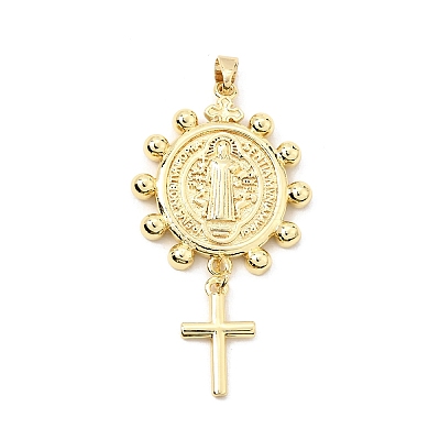 Brass Big Pendants KK-CBA459D-02G-03-1