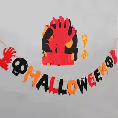 13Pcs Halloween Theme Felt Ornaments DIY-B054-03-1