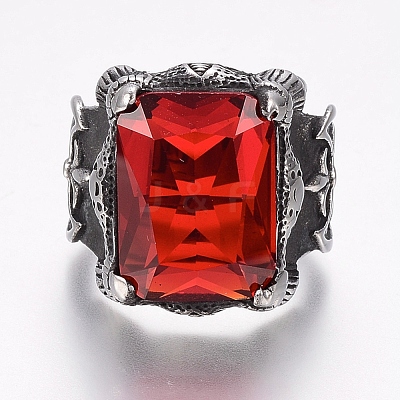 304 Stainless Steel Finger Rings RJEW-G091-26-A-1