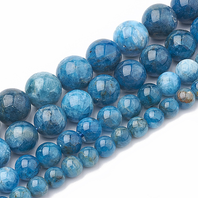 Natural Apatite Beads Strands G-S333-7.5mm-012-1