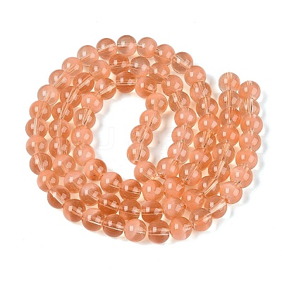 Transparent Glass Imitation Cat Eye Beads Strands GLAA-Q110-01C-14-1