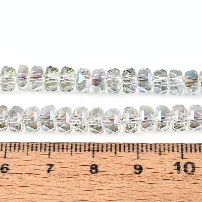 Electroplate Transparent Glass Beads Strands EGLA-N022-05B-C10-1