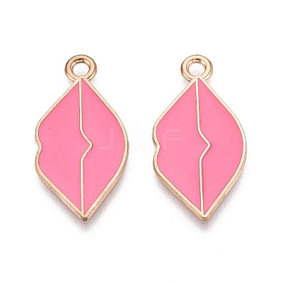 Alloy & Enamel Pendants ENAM-T021-60B-G-1