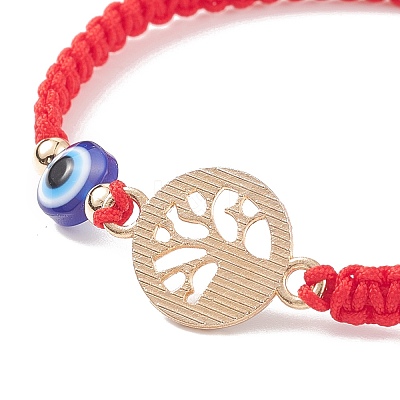 6Pcs 6 Style Resin Evil Eye Braided Bead Bracelets Set BJEW-JB08808-1