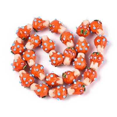 Handmade Lampwork Bumpy Beads LAMP-T022-06E-1