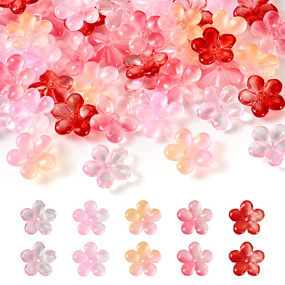 50Pcs 5 Colors Handmade Lampwork Beads LAMP-TA0001-22-1