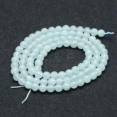 Natural Aquamarine Beads Strands G-P342-10-4mm-A-1