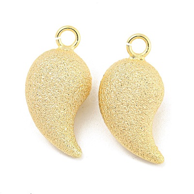 Brass Textured Pendants KK-P258-06G-1
