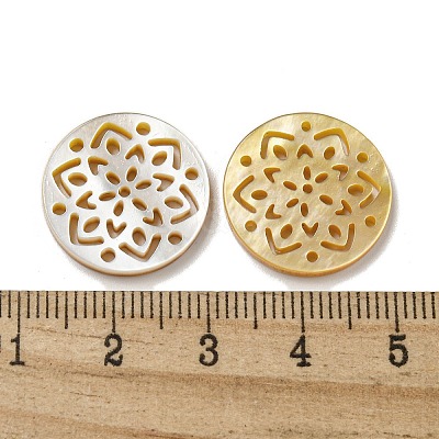 Natural Yellow Shell Cabochons SSHEL-N038-02A-1