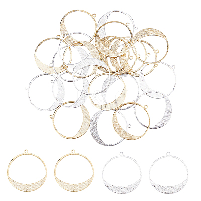20Pcs 2 Colors Brass Pendants KK-DC0003-10-1