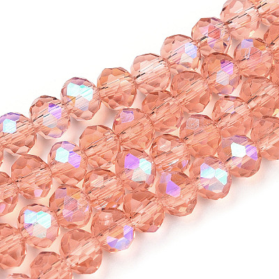 Electroplate Glass Beads Strands EGLA-A034-T10mm-L24-1