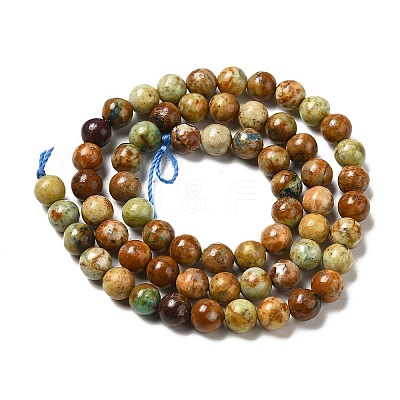 Natural Yellow Chrysocolla Beads Strands G-H298-A07-02-1