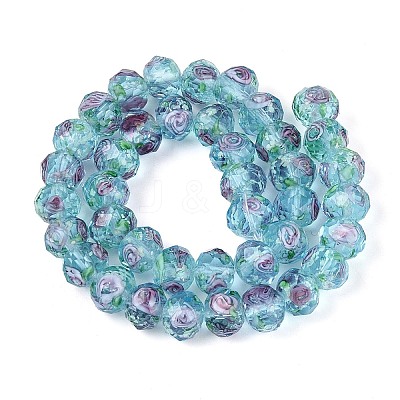 Handmade Luminous Lampwork Beads Strands LAMP-N037-01E-1