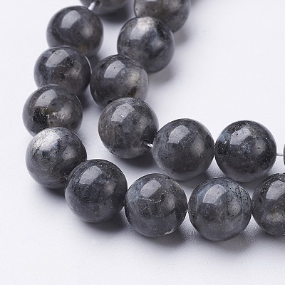 Natural Larvikite Beads Strands GSR10mmC128-1