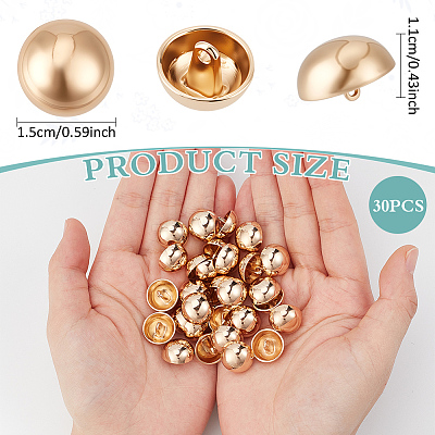 1-Hole Zinc Alloy Buttons FIND-MA0001-18A-G-1