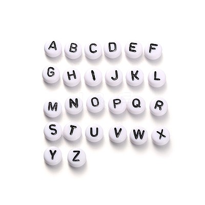 520Pcs Alphabet Acrylic Beads MACR-XCP0001-10-1