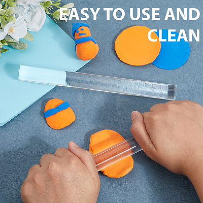 2Pcs Acrylic Rolling Pin AJEW-SP0002-50-1