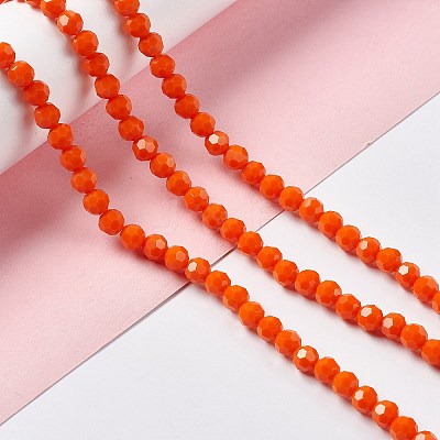 Faceted Glass Beads Strands EGLA-J042-35B-06-1
