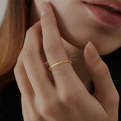 925 Sterling Silver 1mm Thin Finger Rings RJEW-C064-03B-G-1