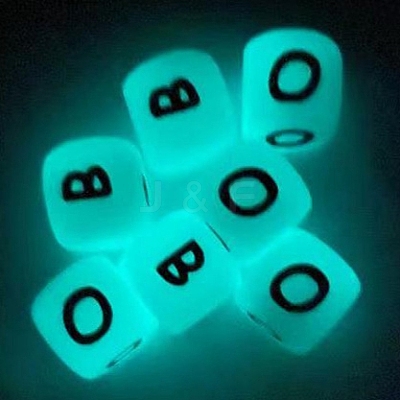 Cube Luminous Silicone Beads FIND-SZC0013-135-1