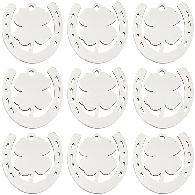 20Pcs 201 Stainless Steel Pendants STAS-SC0009-18-1