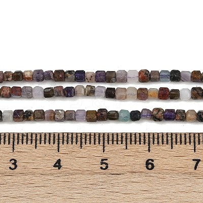 Natural Purple Fluorite Beads Strands G-RM2025-D51-2x2mm-1