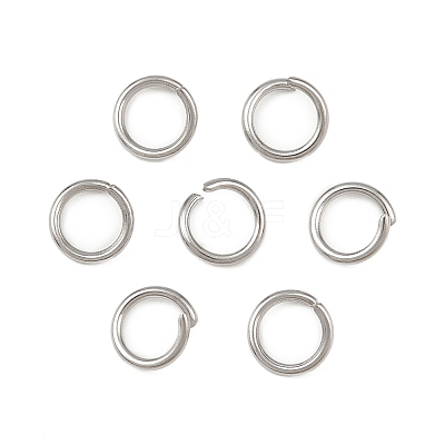 Tarnish Resistant 304 Stainless Steel Open Jump Rings STAS-N015-03-6x.0.8mm-1