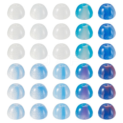 50Pcs 5 Colors Resin UV Reactive Beads RESI-TA0005-70-1