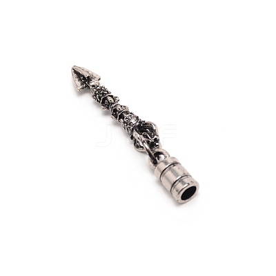 Alloy Cord Ends PALLOY-WH0093-09AS-1