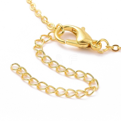 Alloy Moon Phase Pendant Necklace for Women LS-NJEW-G030-01G-1