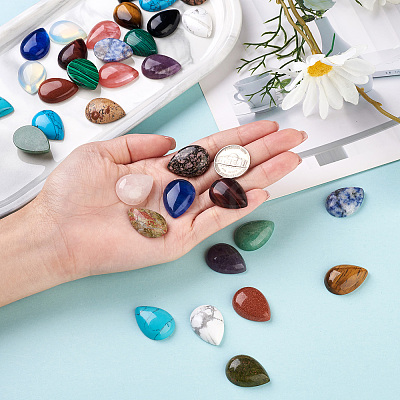 38Pcs 19 Style Gemstone Cabochons G-FW0001-04-1