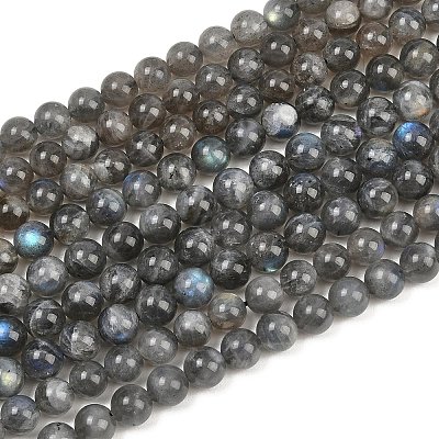 Natural Labradorite Beads Strands G-P336-19-8mm-01-1