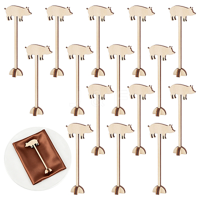 15Pcs Wood Menu Selection Sign AJEW-FG0005-87A-1