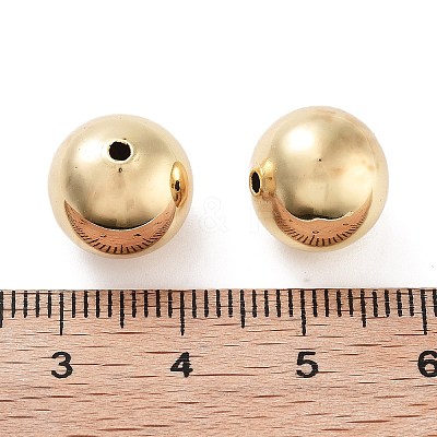 Round Rack Plating Brass European Beads KK-G512-08G-1