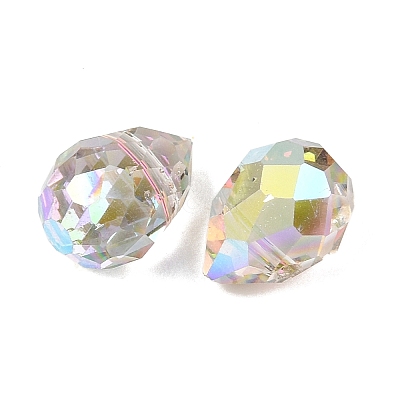 Electroplated Glass Beads GLAA-K062-01A-FR11-1