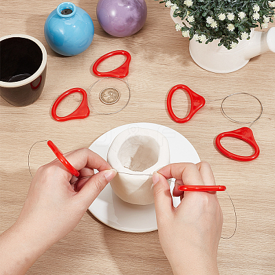 3Pcs Steel Wire Clay Cutter AJEW-CN0007-89A-1