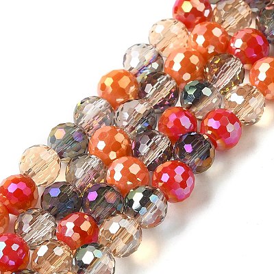 Electroplate Glass Beads Strands EGLA-C007-01E-1