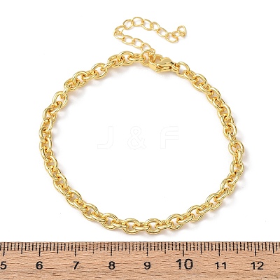 Brass Cable Chain Bracelets for Women BJEW-C140-04G-1