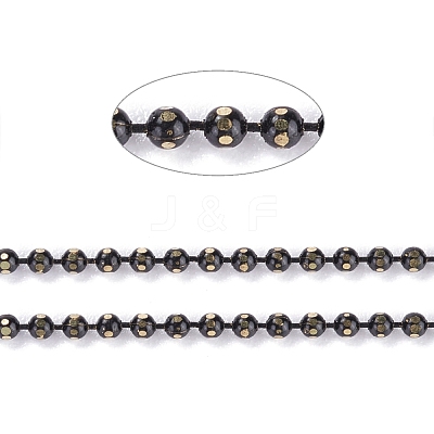Spray Painted Brass Faceted Ball Chains CHC-K011-35G-1