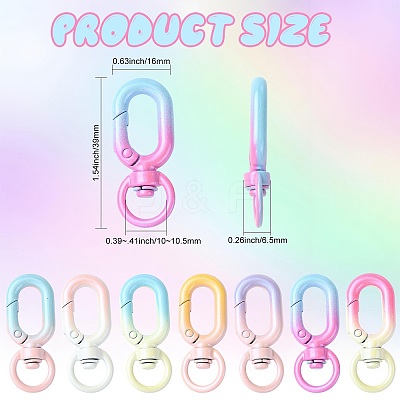 14Pcs 7 Colors Alloy Swivel Clasps FIND-CJZ0001-012-1