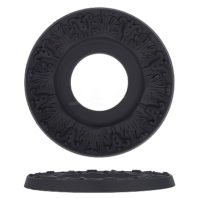 2Pcs Round Ring Imitation Leather Chandelier Base FIND-CN0002-09A-1