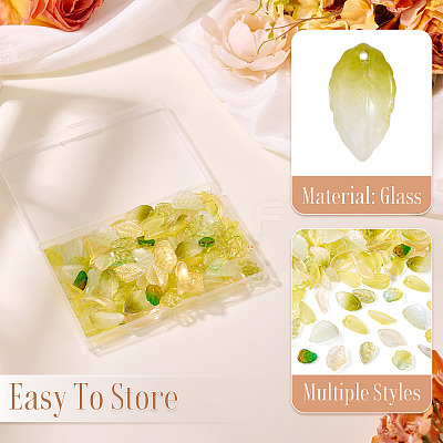 11 Styles Transparent Spray Painted Glass Pendants GGLA-TA0002-11-1