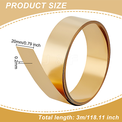 Brass Sheets Rolls AJEW-WH0606-003A-1