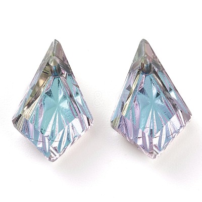 Embossed Glass Rhinestone Pendants GLAA-J101-01B-001VL-1
