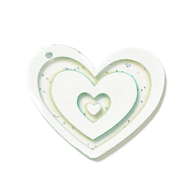 Transparent Plastic Pendants KY-P014-01E-1