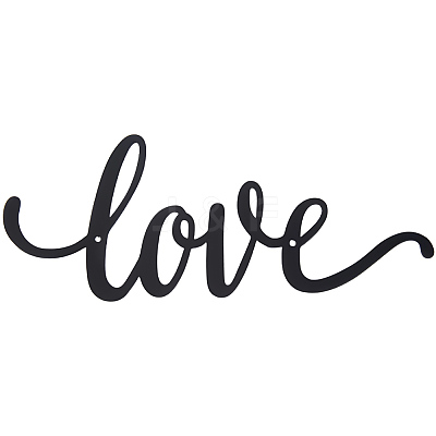 Iron Art Word Love Wall Ornaments HJEW-WH20004-18EB-1