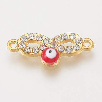 Alloy Rhinestone Links Connectors X-ALRI-S170-32G-1